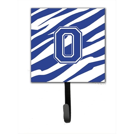 Carolines Treasures Letter O Initial Tiger Stripe Blue And White Leash Holder Or Key Hook CJ1034-OSH4